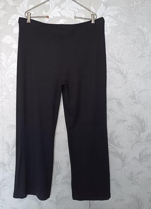 Р 20 / 54-56 базовые черные спортивные штаны брюки вискоза трикотаж батал большие длинные m&s4 фото