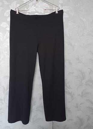 Р 20 / 54-56 базовые черные спортивные штаны брюки вискоза трикотаж батал большие длинные m&s2 фото
