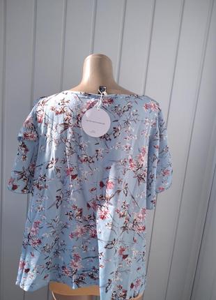 Нежная футболка блуза в цветы на лето8 фото