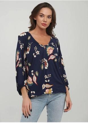 Стильная блузка топ old navy blue floral top1 фото