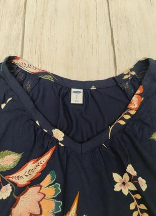 Стильная блузка топ old navy blue floral top6 фото