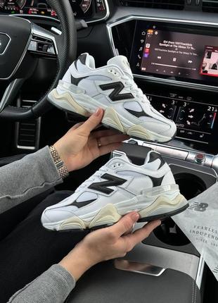 Женские кроссовки new balance 9060 white black