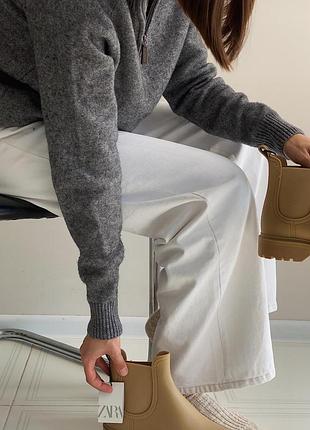 Шикарные резиновые ботинки zara
