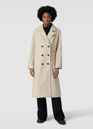 Пальто оверсайз, пальто хакі, мін довге пальто від бренду vero moda1 фото