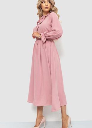 Дуже гарна класична жіноча сукня міді класичне плаття міді рожева сукня з довгими рукавами рожеве плаття з довгими рукавами