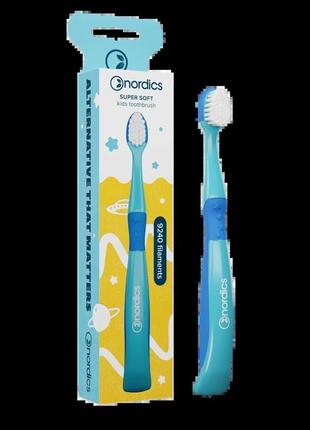 Преміальна дитяча зубна щітка nordics rusalka blue soft1 фото