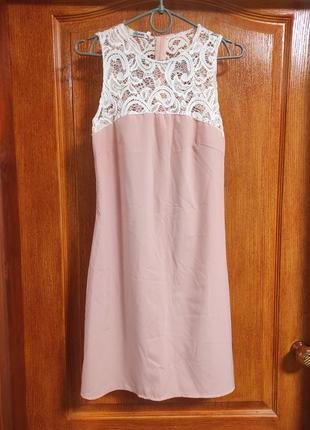 Ніжно рожева сукня міні3 фото