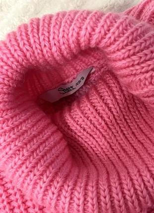 Женская вязаная кофта staff pink oversize2 фото