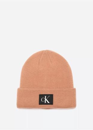 Нова зимова шапка calvin klein (ck monogram logo beanie hat) з америкари