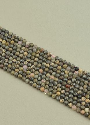 Нитка родонит,розовый кварц 39 см. 4,4 мм. (без замка)