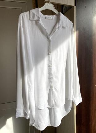 Рубашка белая женская хлопок/вискоза m6 фото