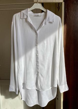 Рубашка белая женская хлопок/вискоза m5 фото