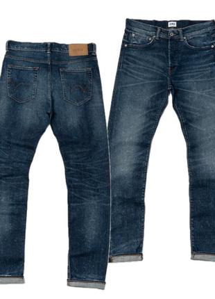 Edwin ed-80 slim tarred dark blue jeans чоловічі джинси