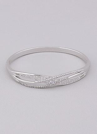 Оригинальный браслет   xuping не темнеет  фианит 17 см.  родий