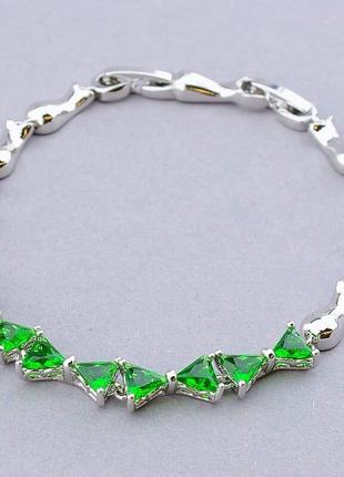 Оригинальный браслет   xuping не темнеет  фианит 17 см.  родий