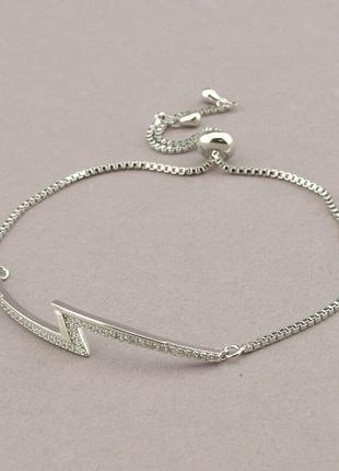 Оригинальный браслет   saiya  фианит 17 см.  родий