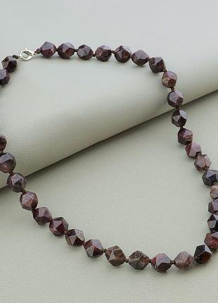 Бусы  гранат 45 см.