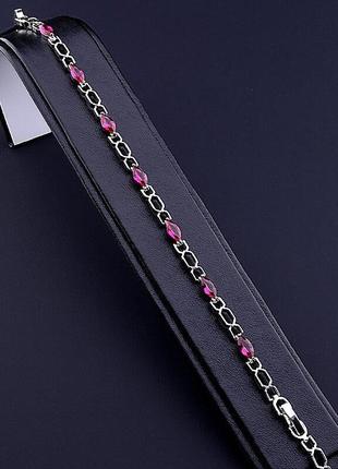 Оригинальный браслет   xuping не темнеет  фианит 18 см.  родий