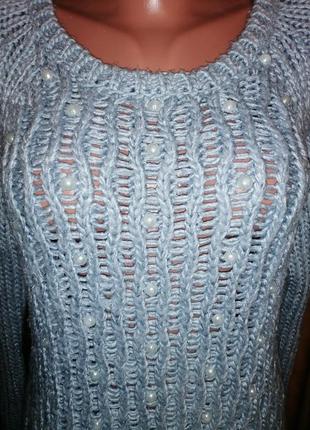Теплый свитер крупной вязки от м&amp;co, размер l2 фото