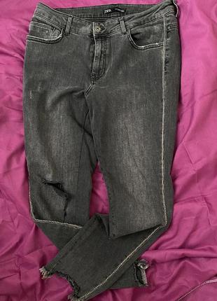 Классные трендовые джинсы zara eur44