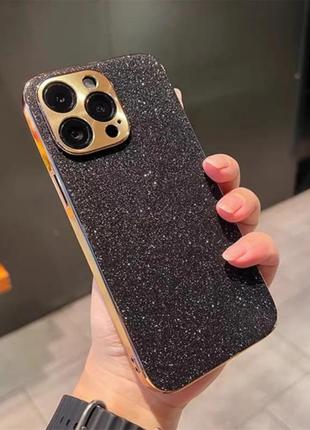 Чехол iphone pro max 14 смартфон золото с блестками