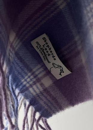 Shepherds land lambswool scarf шерсть оригинал шотландия теплый нежный мягкий красивый светлый приятный премиум шарф3 фото