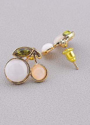 Серьги оригинальные сережки стильные fashion  кошачий глаз бижутерный сплав