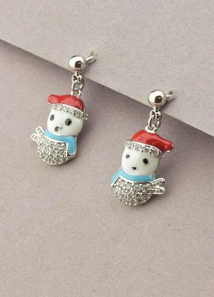 Сережки фіаніт 'xuping' (родій)