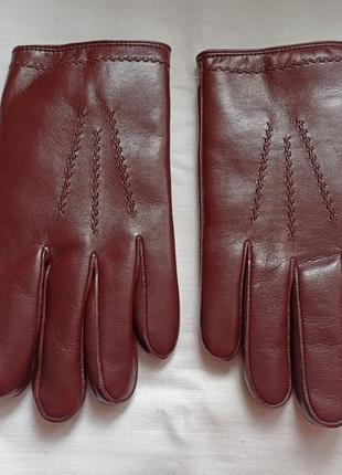 ✨✨tesco перчатки мужские теплые бордо под кожу l ✨✨4 фото