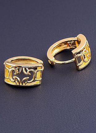 Серьги   из ювелирного сплава xuping не темнеет   позолота 18к