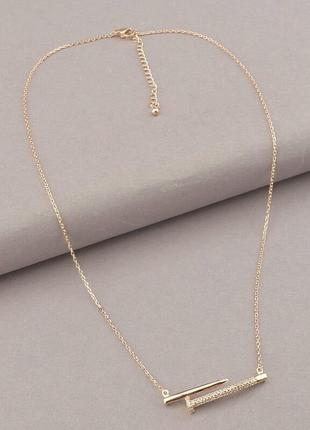 Подвеска  saiya  фианит 43 см.  позолота 18к  розовая