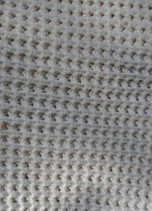 Белый вязанный кардиган котон фактрная вязка евр 38-408 фото