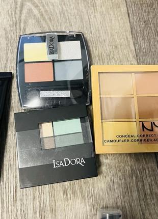 Оригінал лот набір декоративна косметика тональний max factor isadora nyx loreal помада тіні блиск консилер8 фото