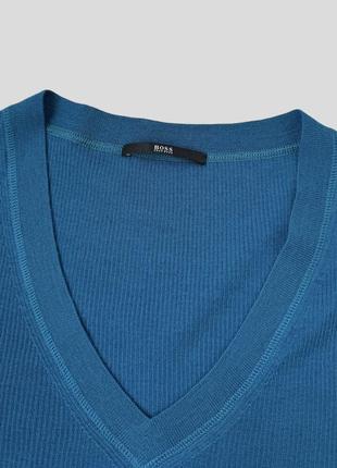 Тонкий вовняний лонгслів джемпер пуловер светр hugo boss 100% вовна6 фото