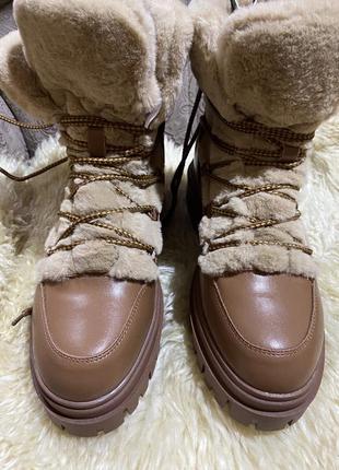 Новые кожаные осенне- зимние  ботинки 41 р на шнуровке5 фото