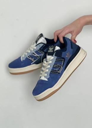 Кроссовки adidas forum 84 low blue off-white