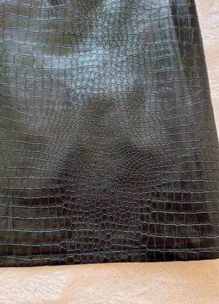 Новая юбка эко кожа со змеиным принтом2 фото