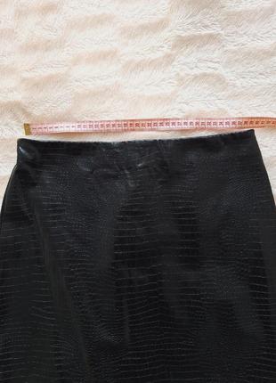 Новая юбка эко кожа со змеиным принтом4 фото