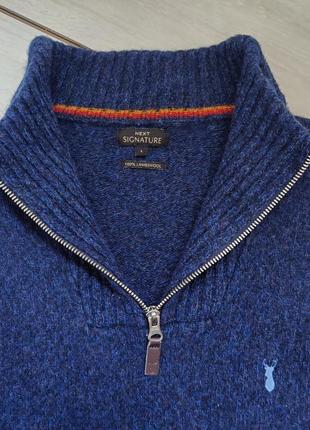 Качественный теплый свитер с высокой горловиной шерсть 100%4 фото