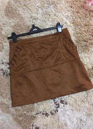 Шикарна оксамитова спідниця river island