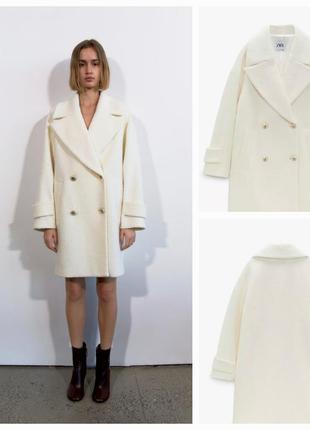 Вовняне пальто zara