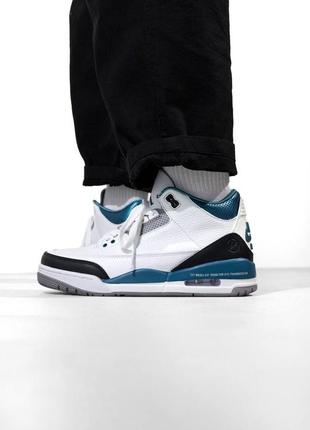 Nike air jordan 3 retro white/blue/black