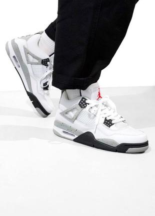 Nike air jordan 4 white/black/grey