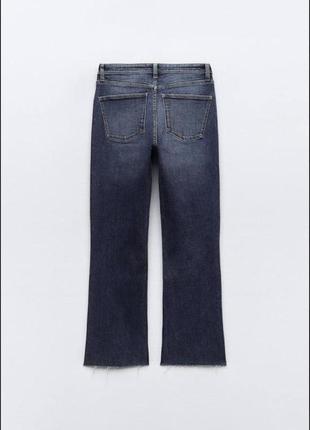 Укорочені розклешоні джинси з необробленим краєм з нової колекції zara розмір м (38)4 фото