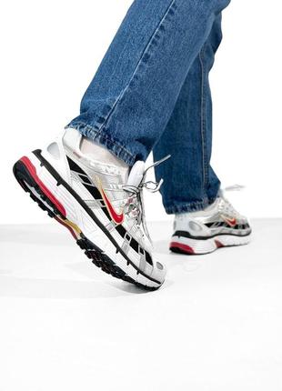 Nike p-6000 white/silver/red3 фото