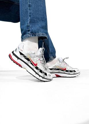 Nike p-6000 white/silver/red4 фото