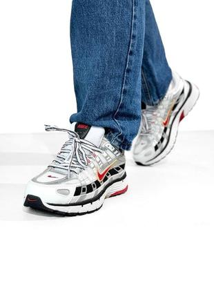Nike p-6000 white/silver/red7 фото