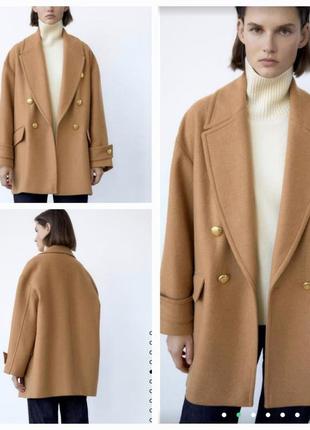 Вовняне пальто zara