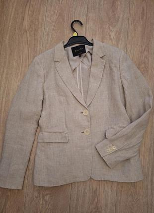 Классный льняной пиджак massimo dutti, размер, s-m.6 фото