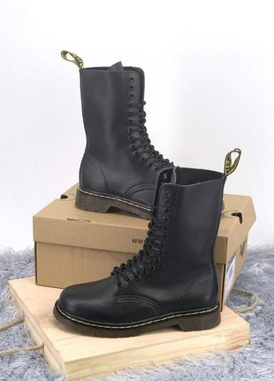 Женские ботинки черные в коже dr martens 19146 фото